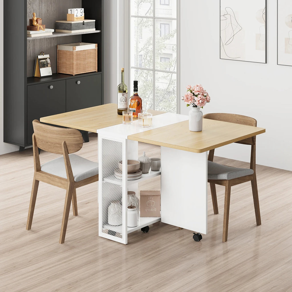 Folding Table w/6 Wheels 127 x 80 x 75 cm