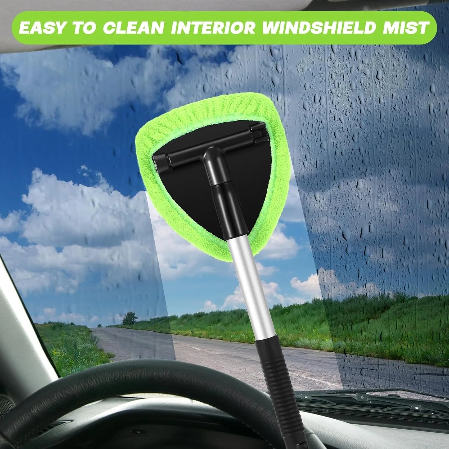 Windshield Cleaning Tool, Extendable Handle