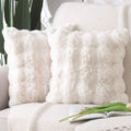 2 Thick Plush Wool Pillow Covers 24x24