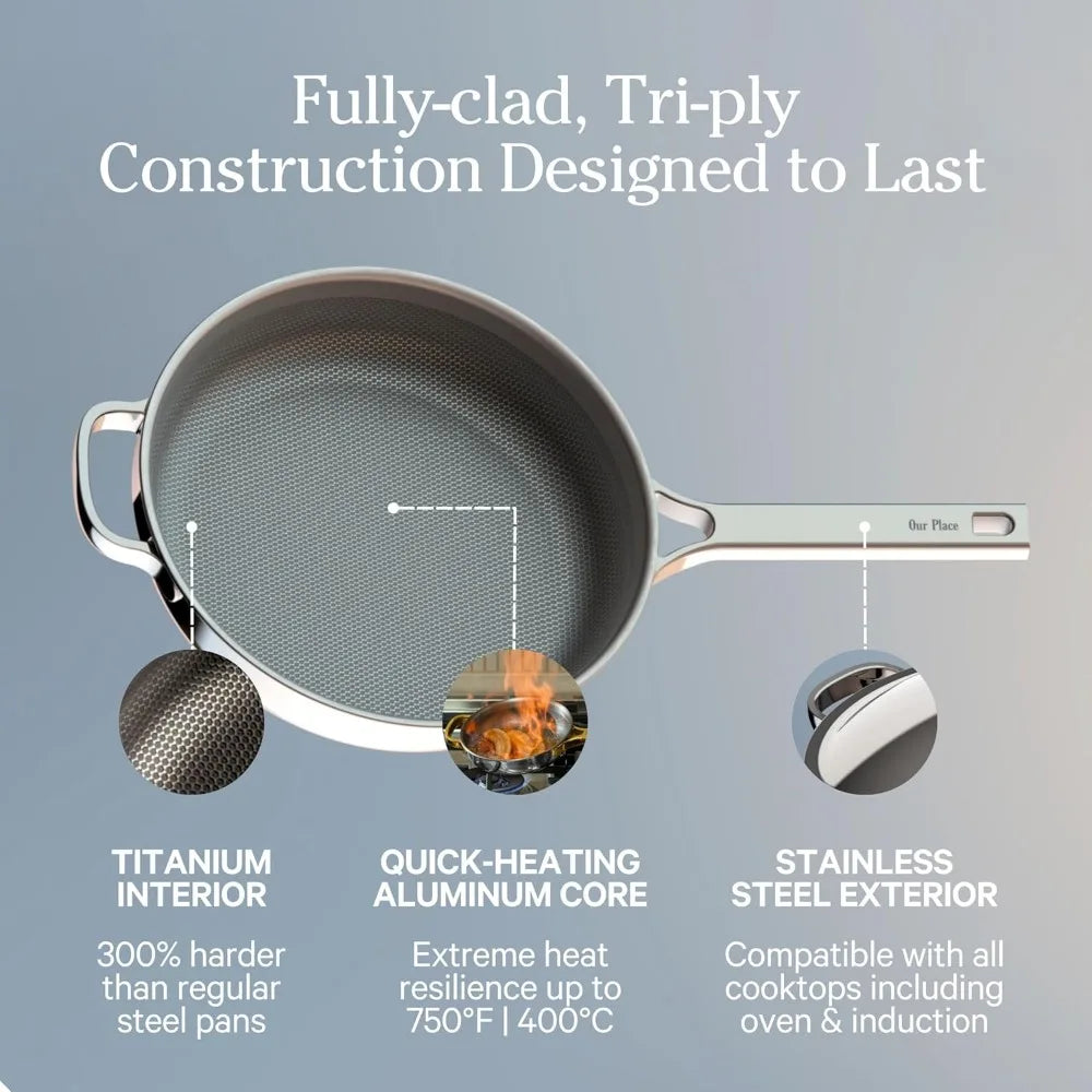 titanium pro pan - 10.6” (2.8 qt) no-coating nonstick skillet
