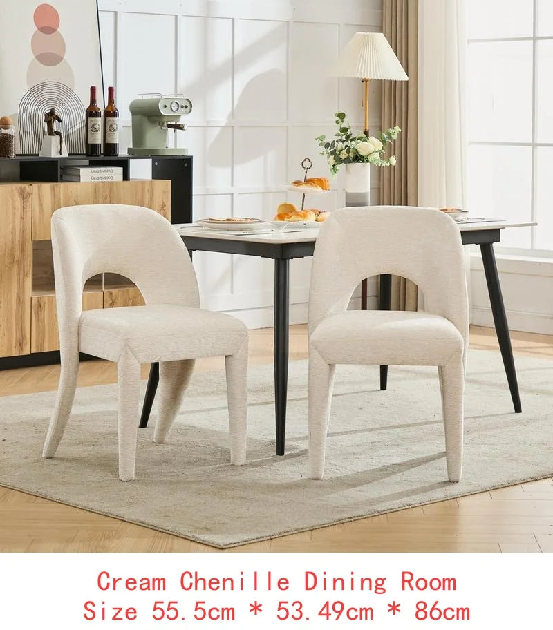 2 Cream Chenille