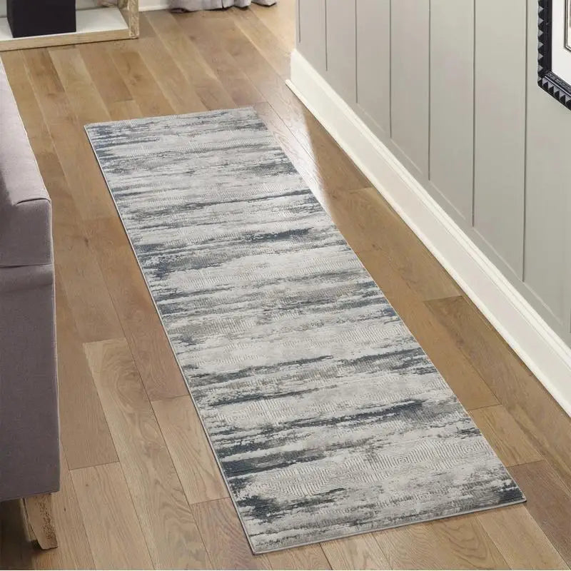 2'7"x9'10" Gray Modern Geometric