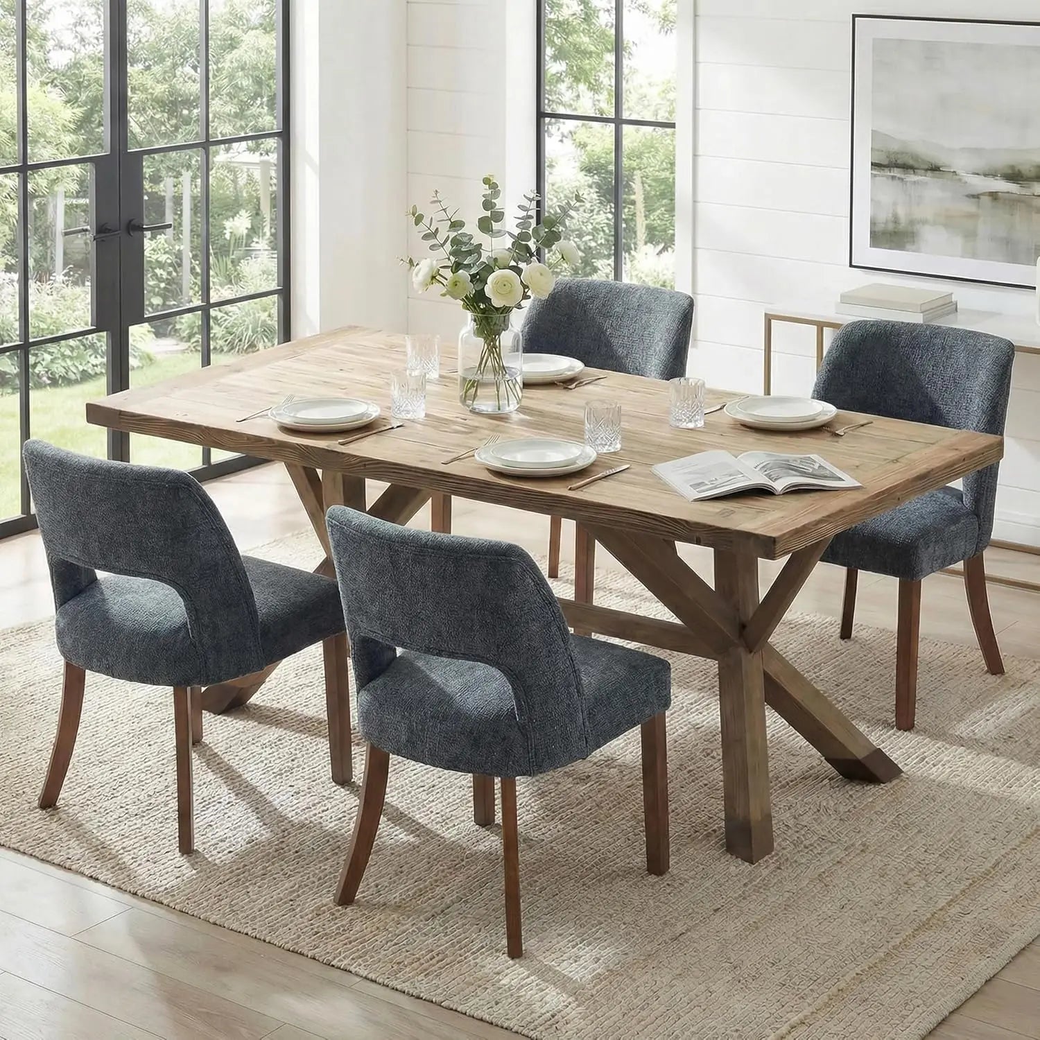 4 Mid Century Modern Upholstered