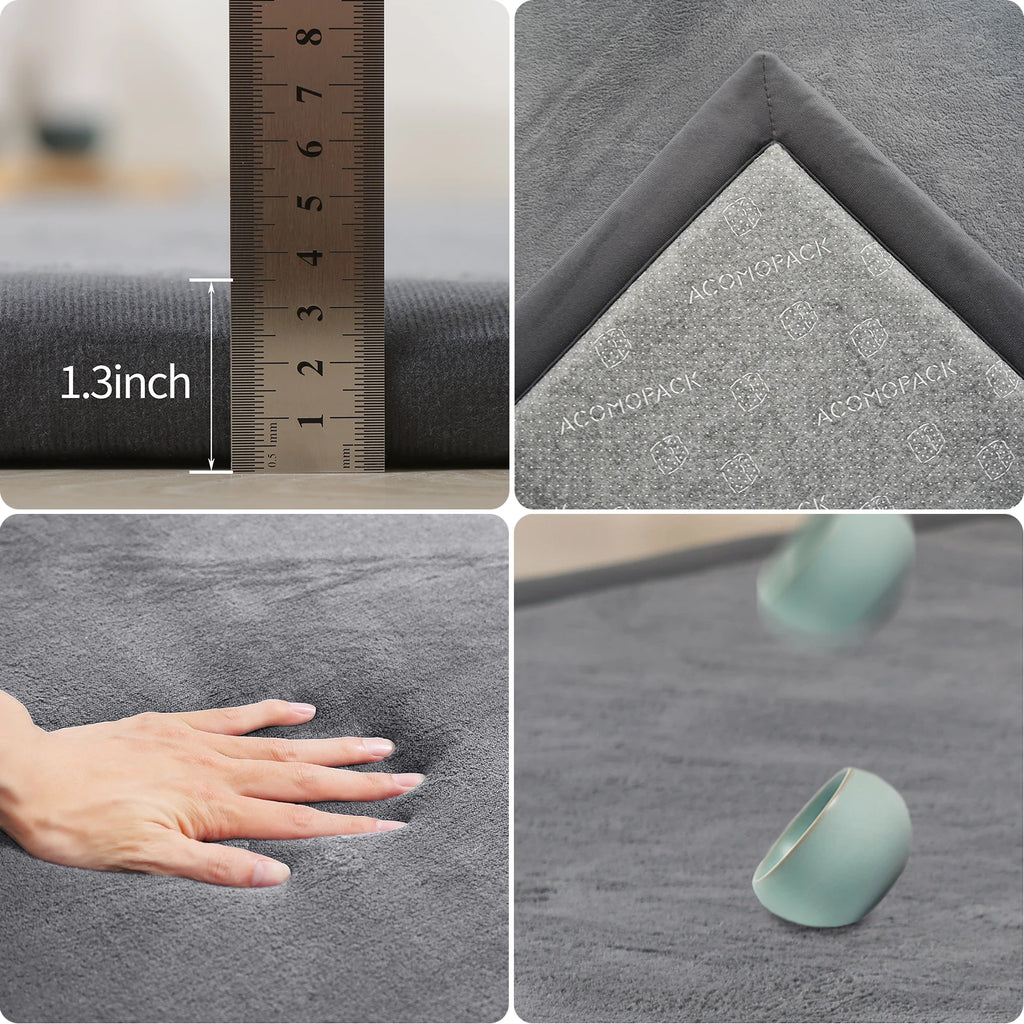 Large Velvet Solid Carpet