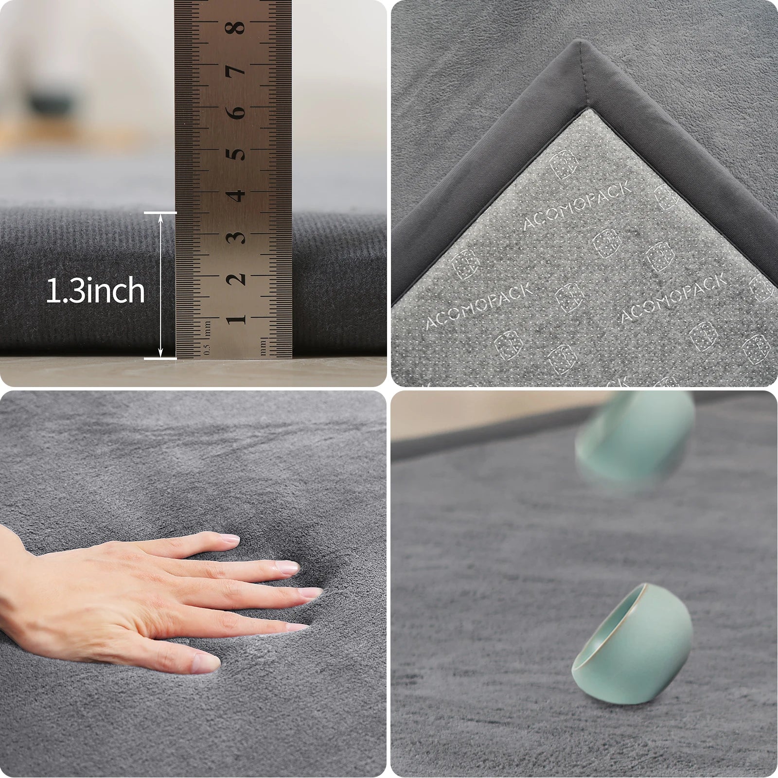 Large Velvet Solid Carpet
