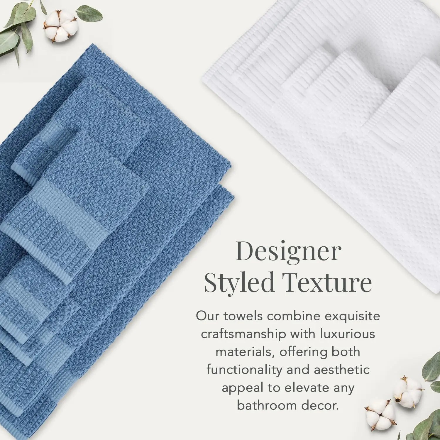 100% Cotton Bath Towel Set of 4- 30"x52"