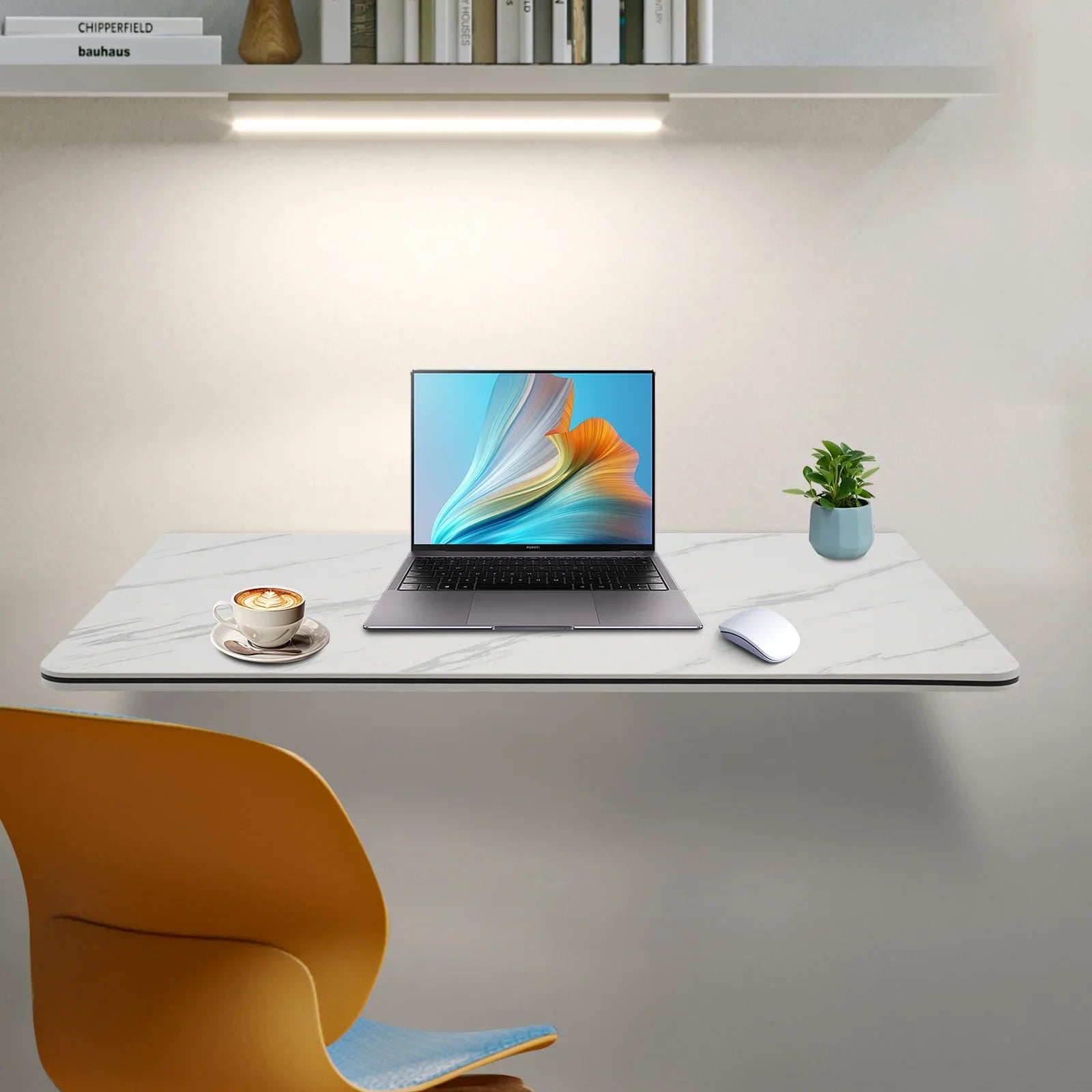 Collapsible shelving on the wall