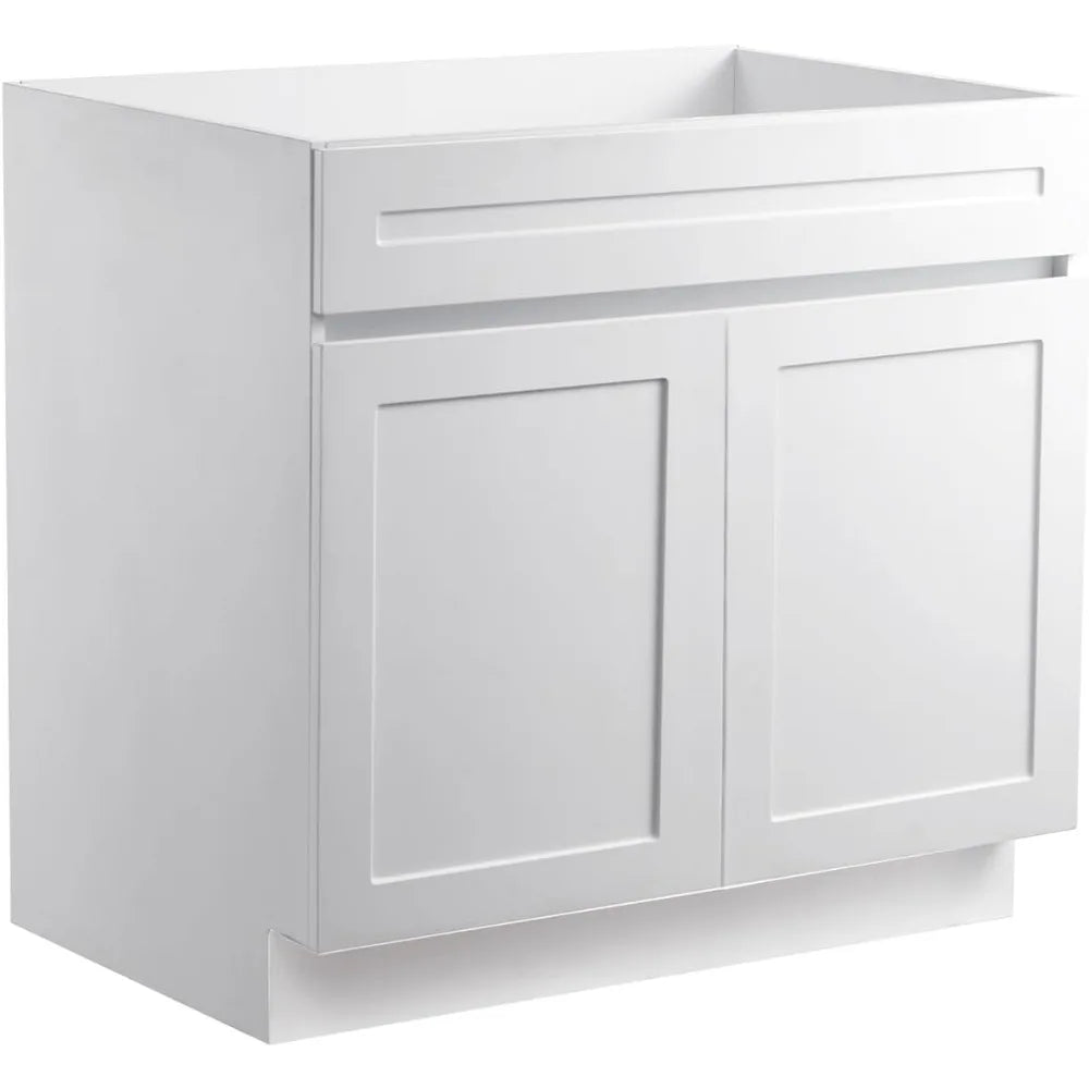 White Shaker Sink Base 36X24X34.5" Unassembled