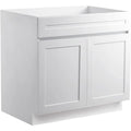 White Shaker Sink Base 36X24X34.5" Unassembled