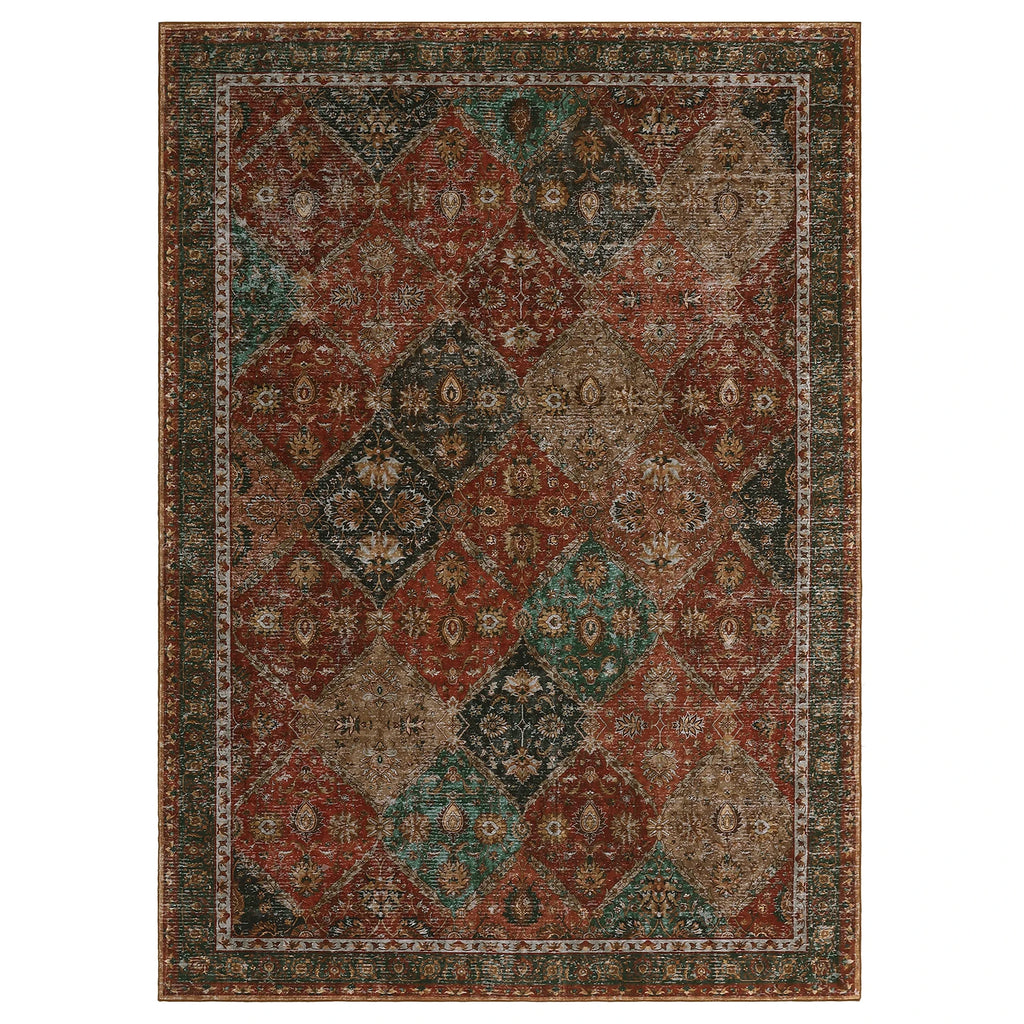 4.25x4.25 Washable Low-Pile Moroccan Trellis
