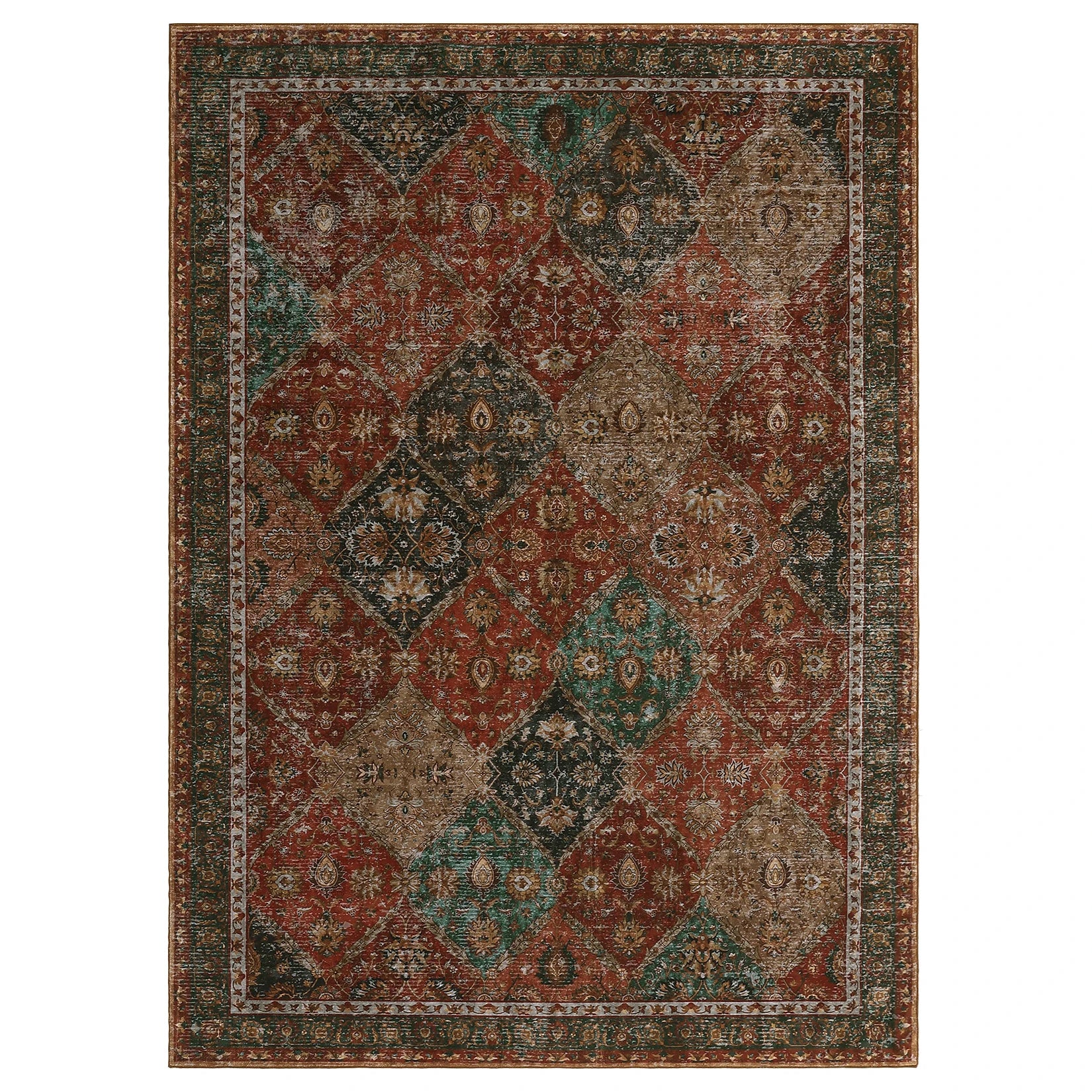 4.25x4.25 Washable Low-Pile Moroccan Trellis