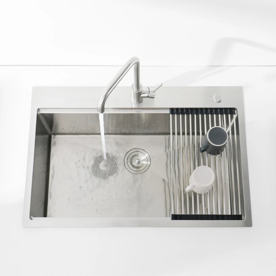 Stainless Steel Sink 33″x22″ Single Bowl Overmount