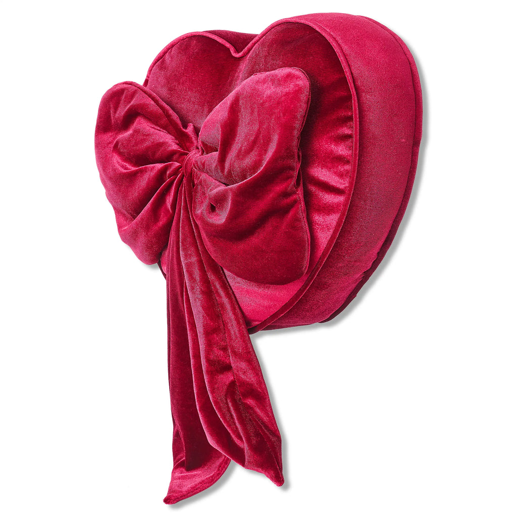 14" Heart-Shaped Red Pillow