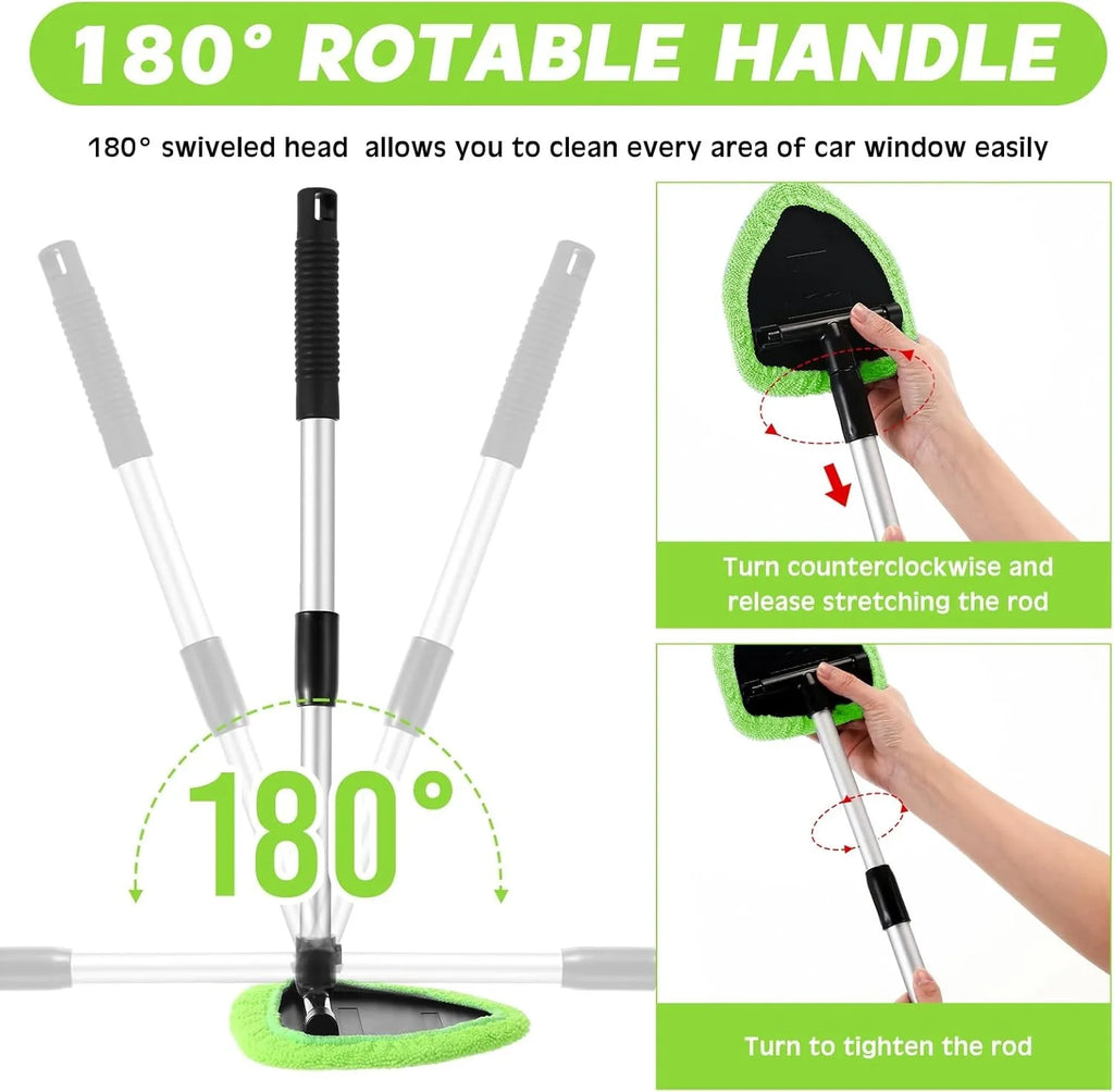 Windshield Cleaning Tool, Extendable Handle