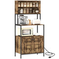 Kitchen Bakers Rack W/Power Outlet/Coffee Bar/MW Stand