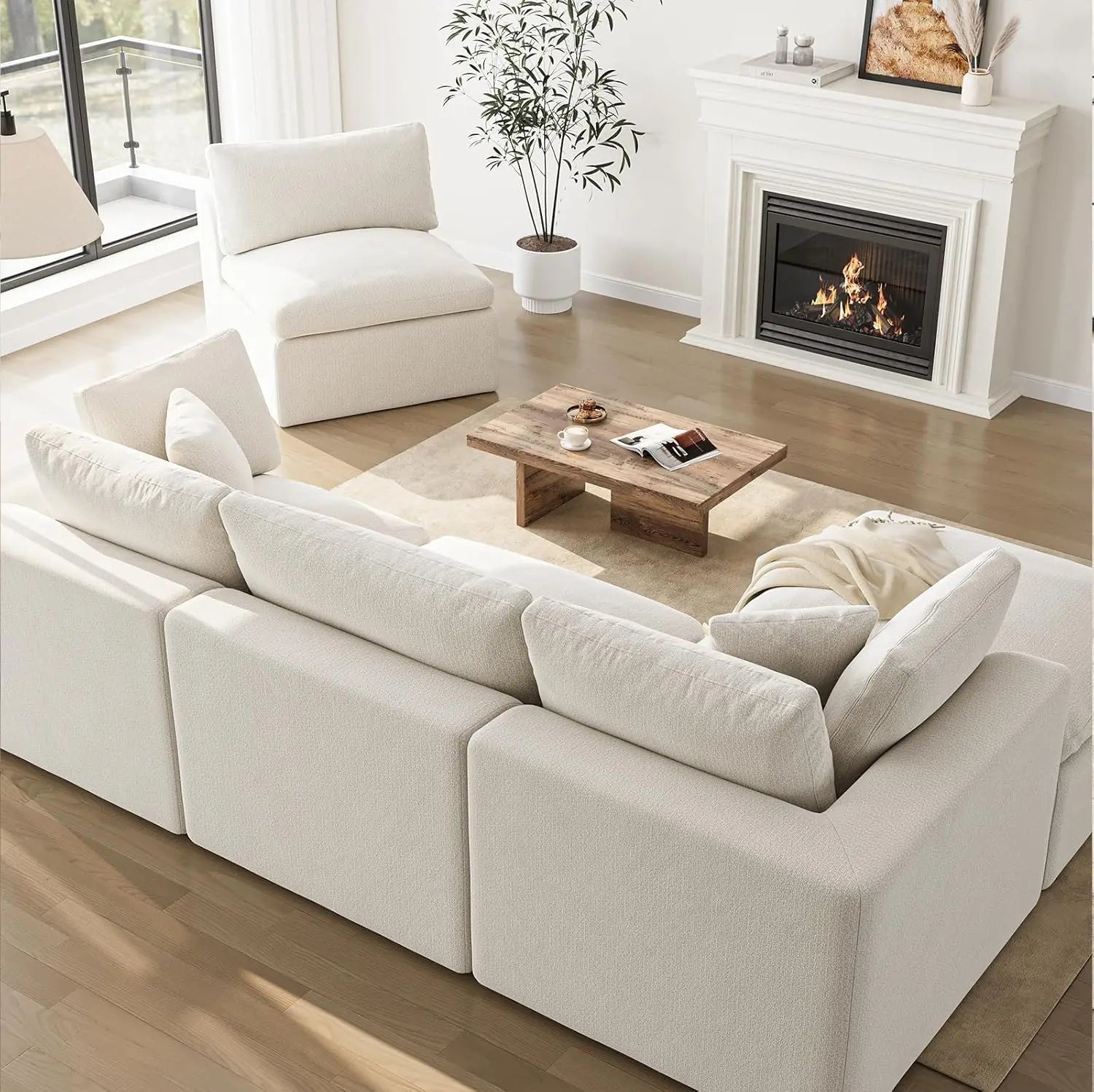 108" Cloud Sectional L Shape