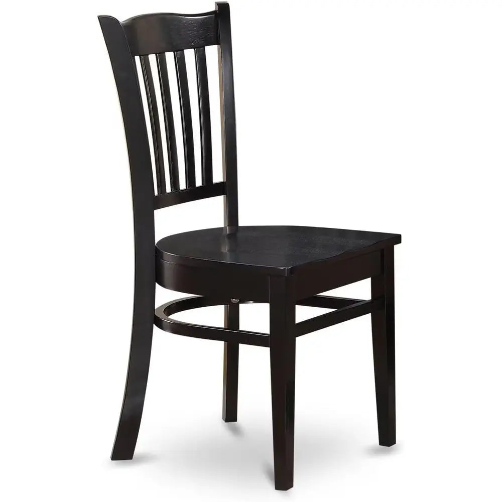 2 Slat Back Wooden Black
