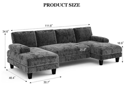 111" U Shaped Sectional