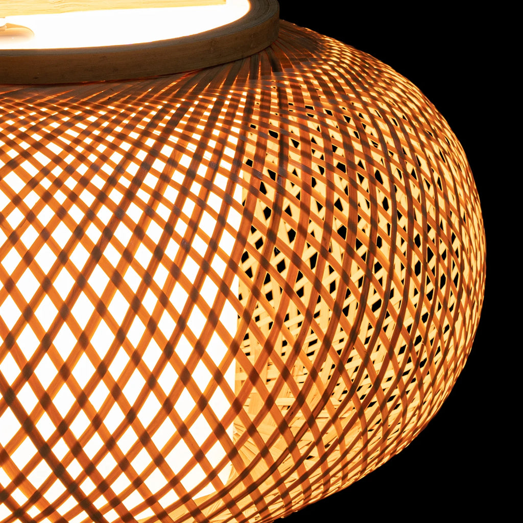Hand Woven Antique Bamboo Chandelier