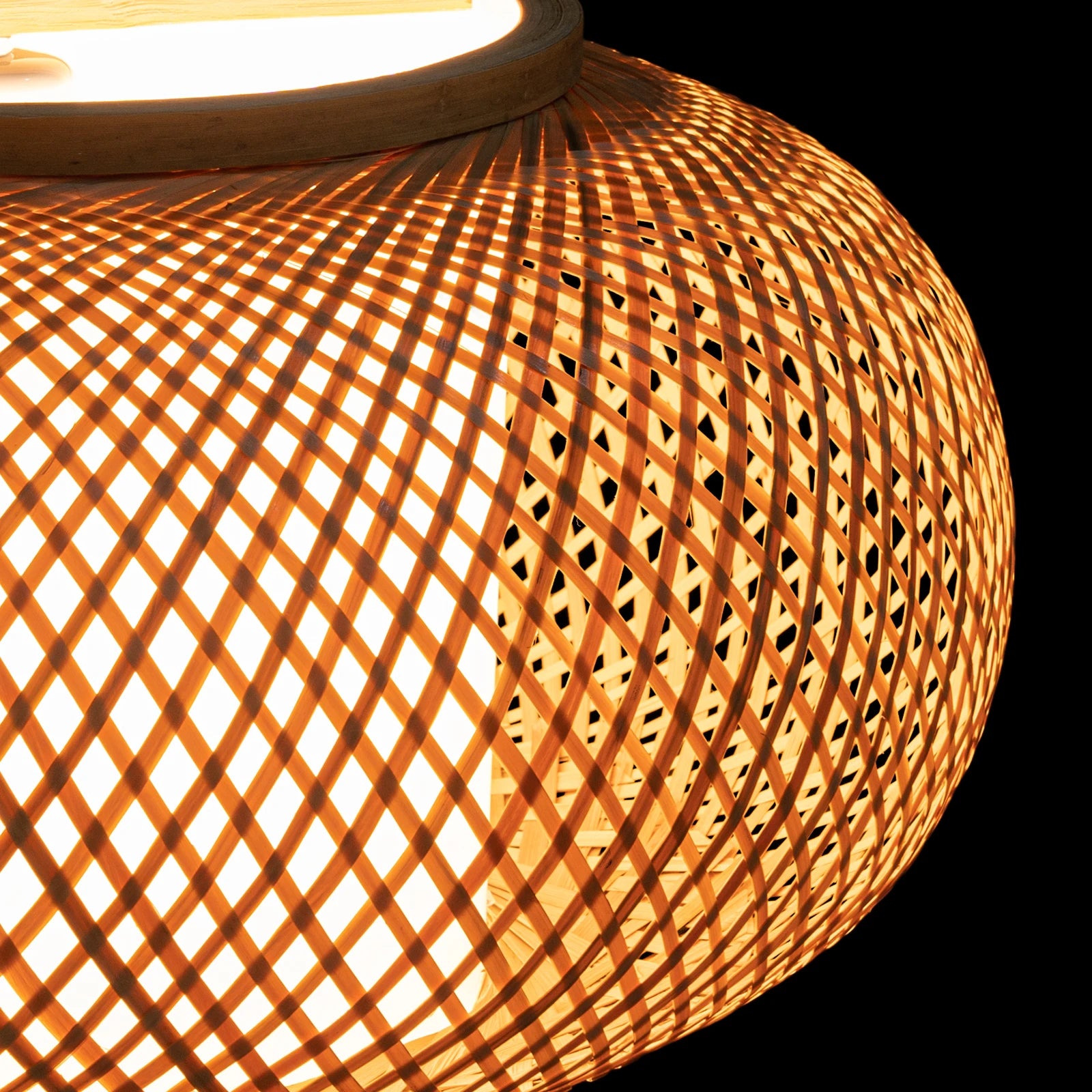 Hand Woven Antique Bamboo Chandelier
