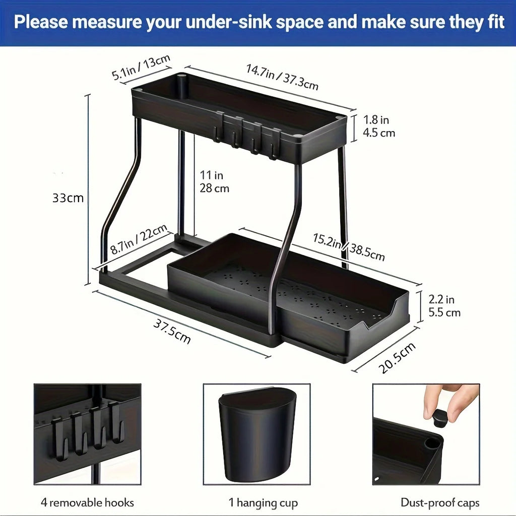 Under Sink Organizer/Pull Out Storage/Large Capacity