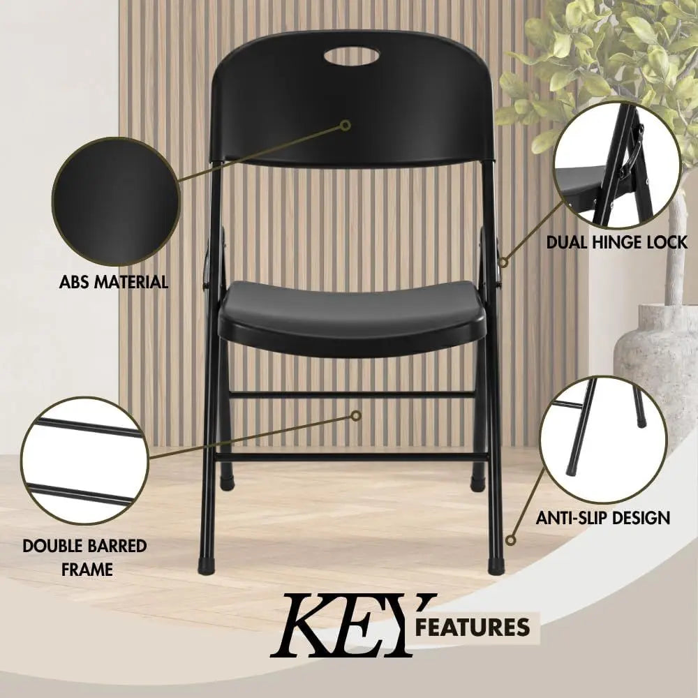 2 Durable Stackable Plastic Chairs, 450# Capacity
