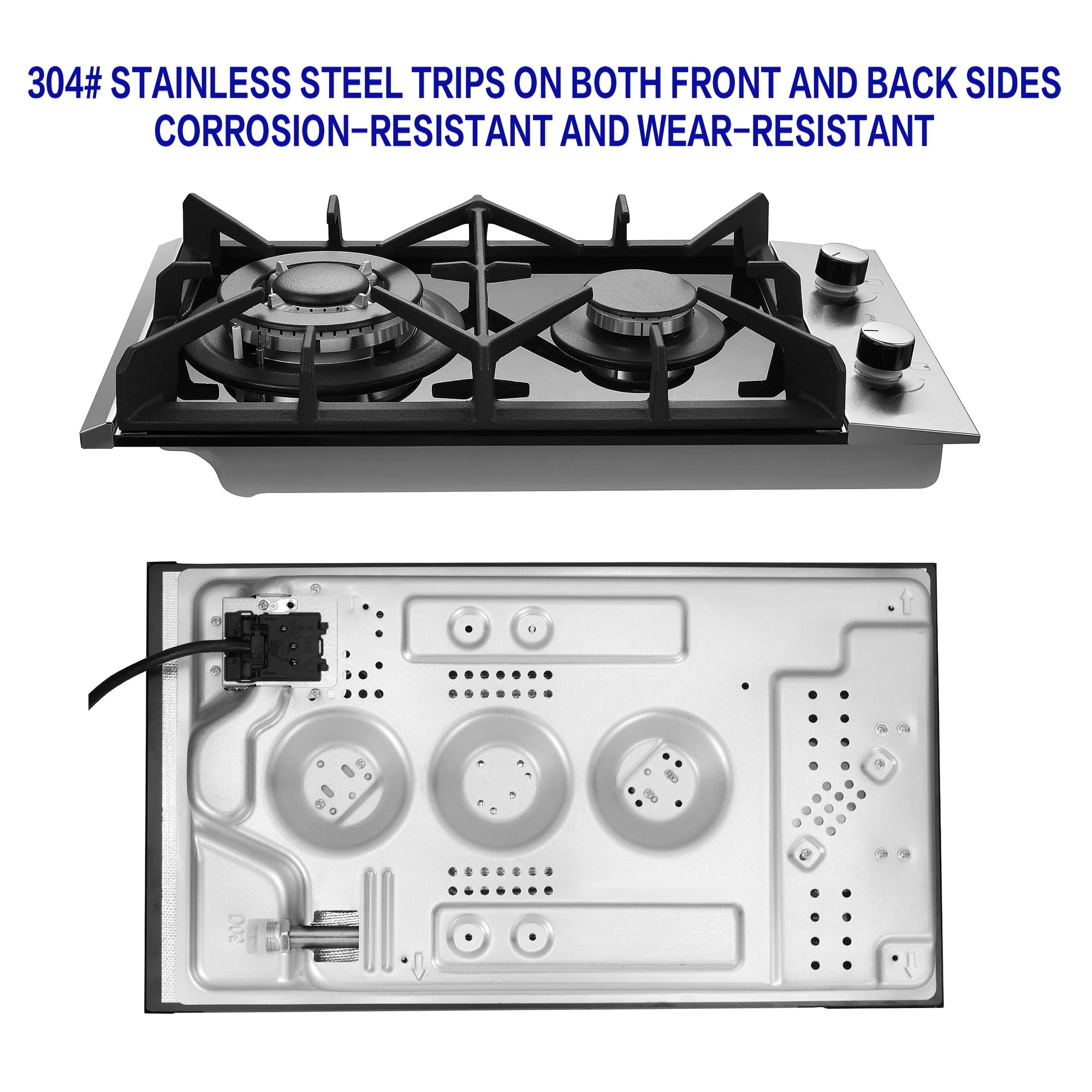 12" 2 Burner Propane Built-in