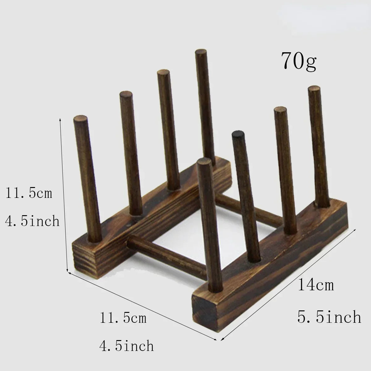 Wooden Dish Drainer Rack Plate Stand