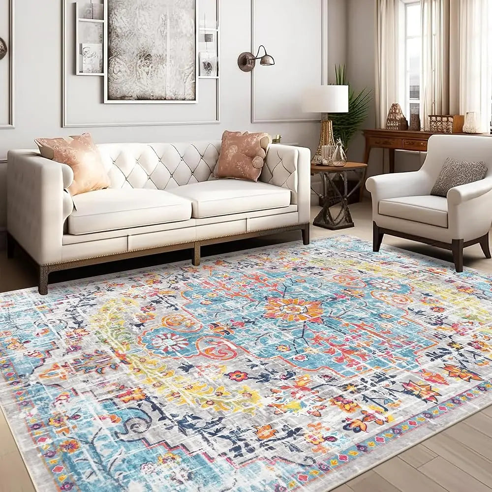 Boho Area Rug 5X7 Washable