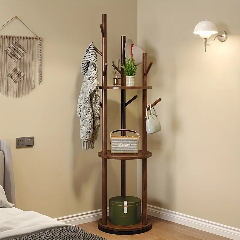 360° Rotating Hardwood Coat Rack