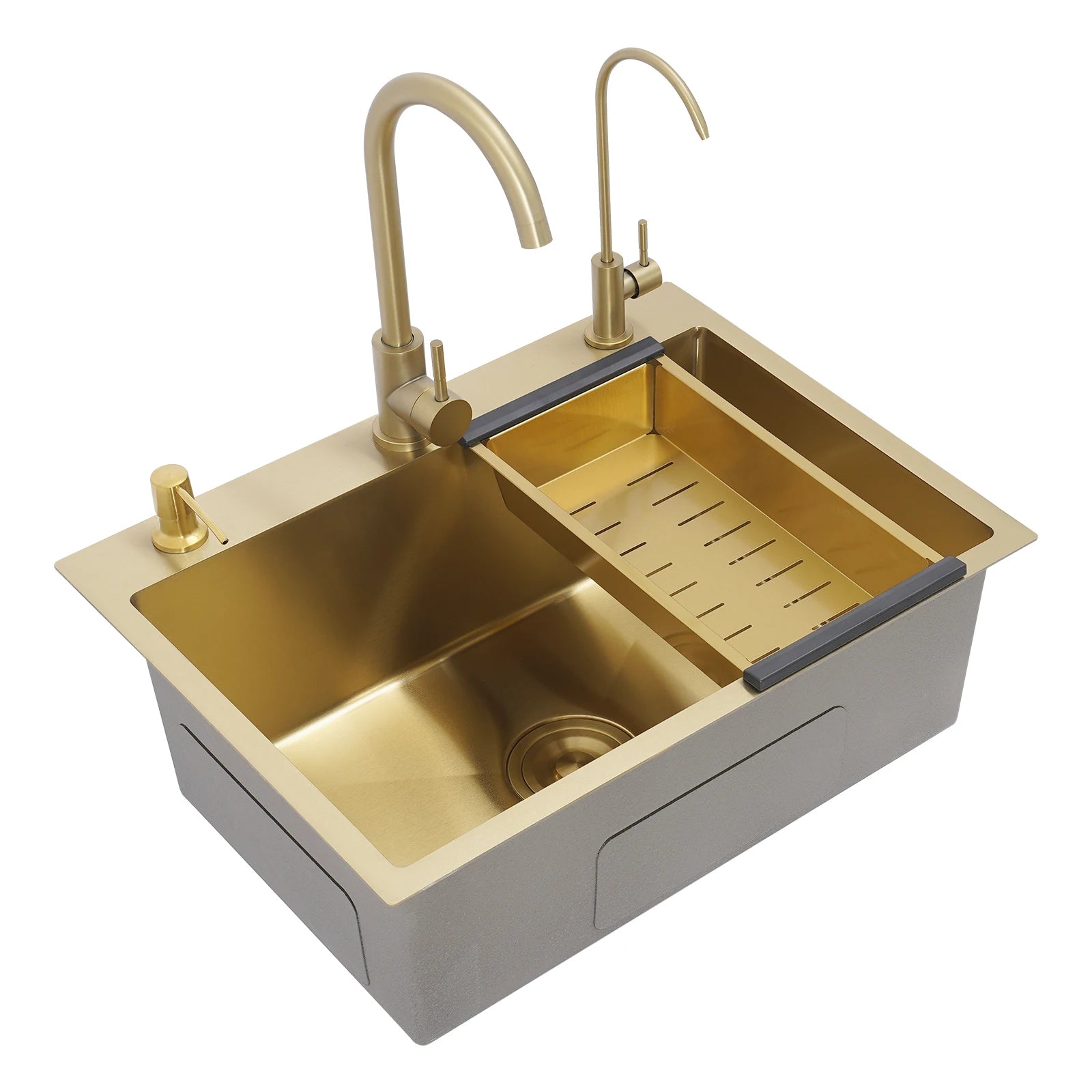 Gold Drop in 23.62x17.72" Stainless Single Bowl