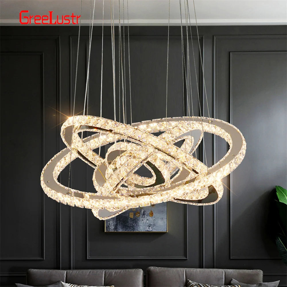 Crystal Chrome LED Chandelier
