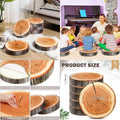 6 Round Pillow Wood Decorative