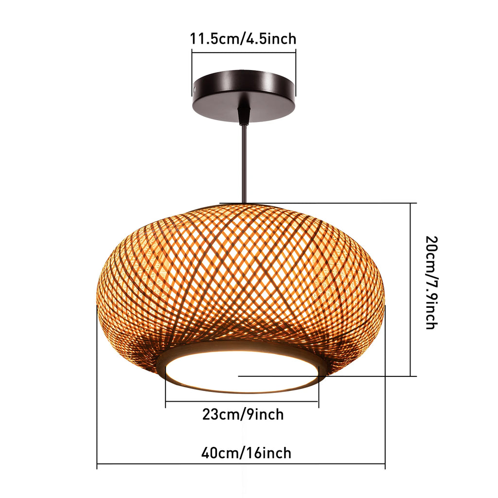 Hand Woven Antique Bamboo Chandelier