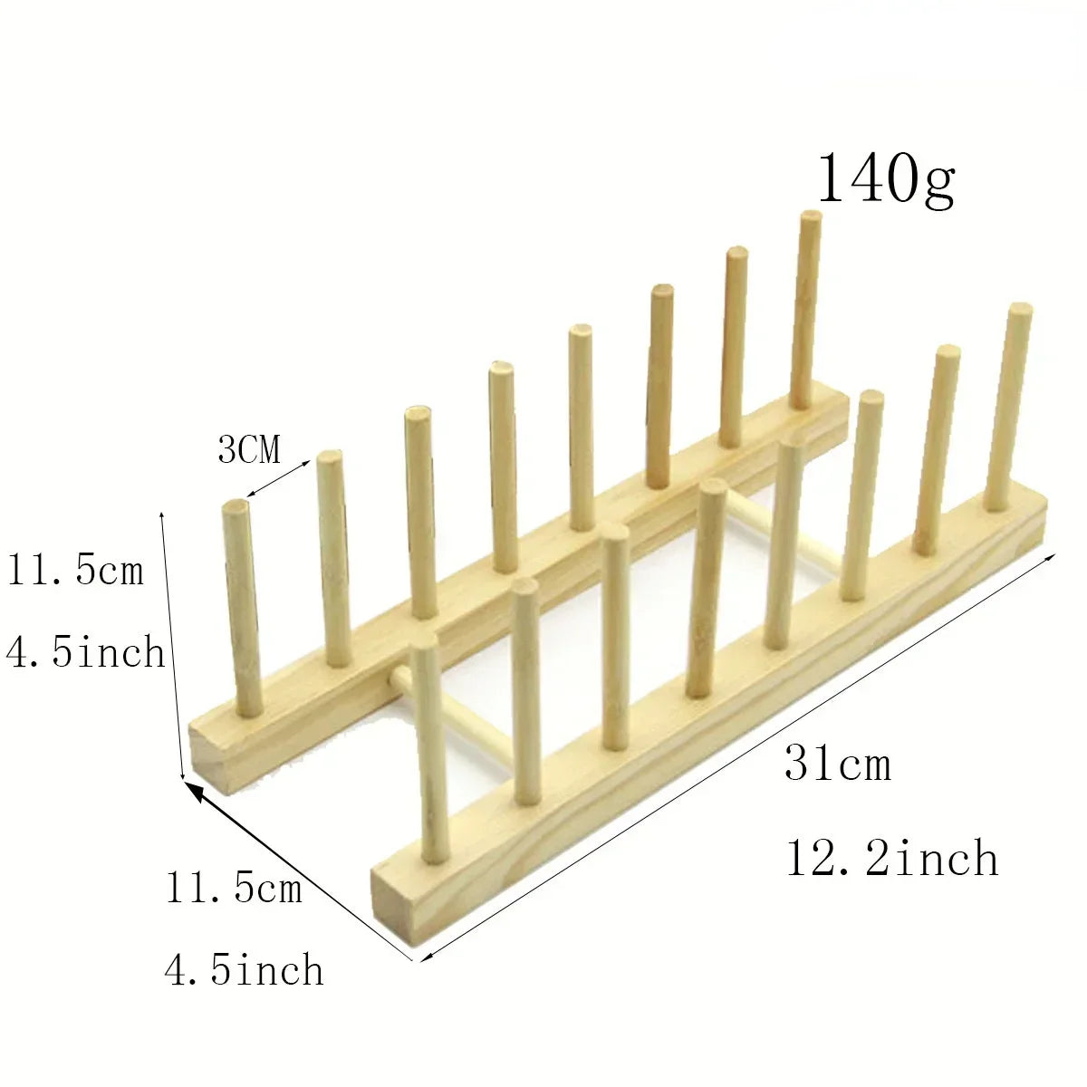 Wooden Dish Drainer Rack Plate Stand