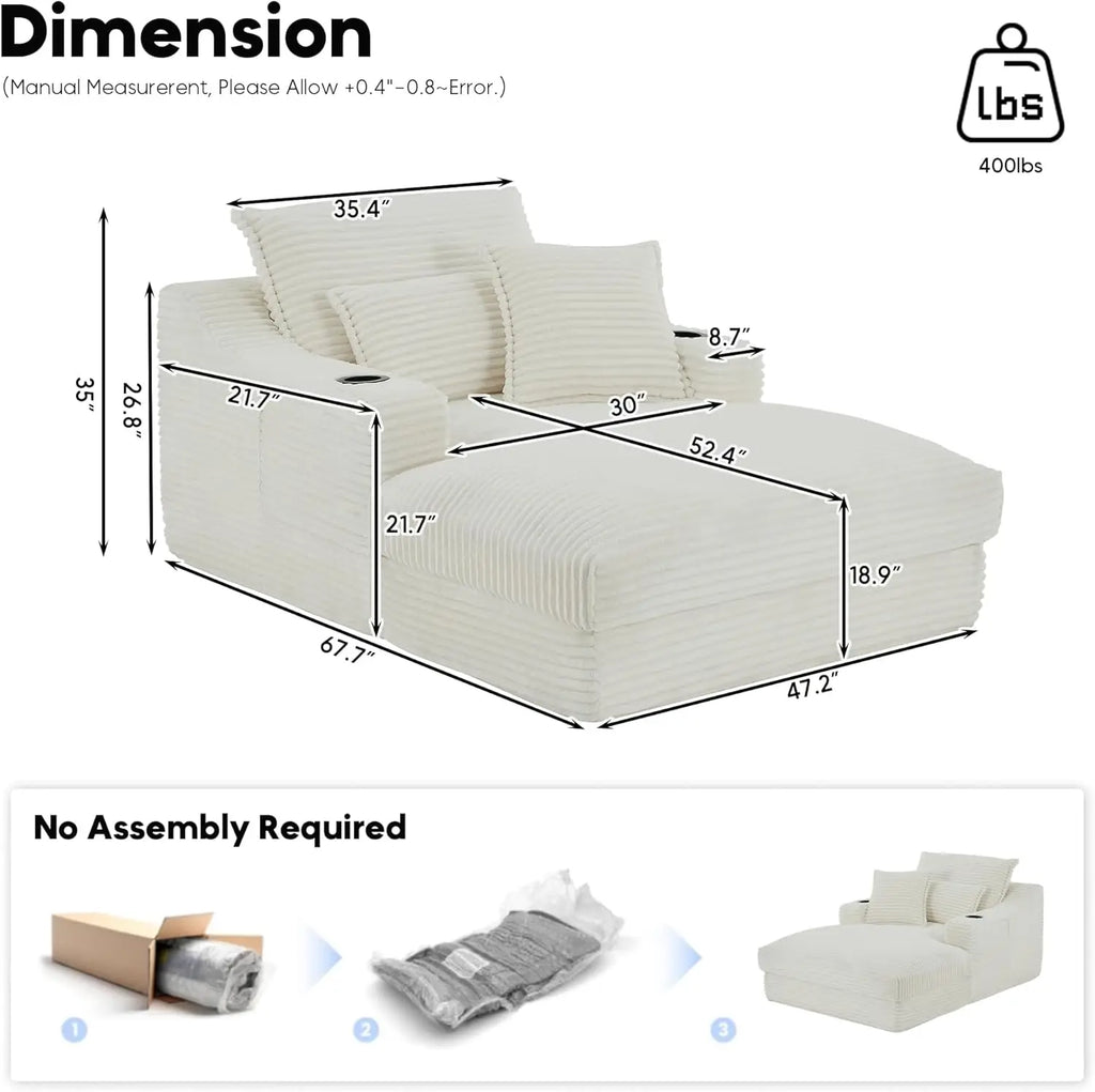 Oversized Chaise Lounge Chair Indoor