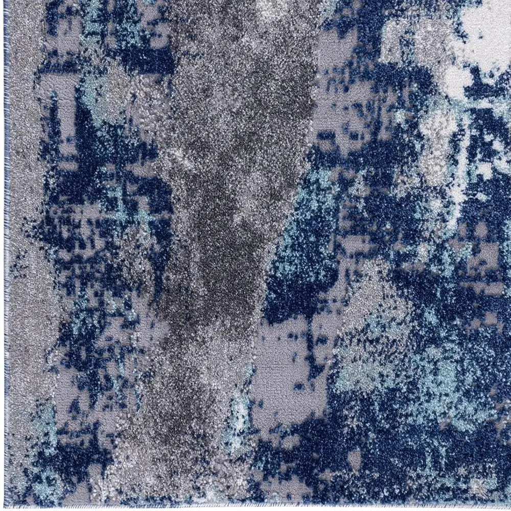 8x10 Dark Blue/Light Blue Abstract