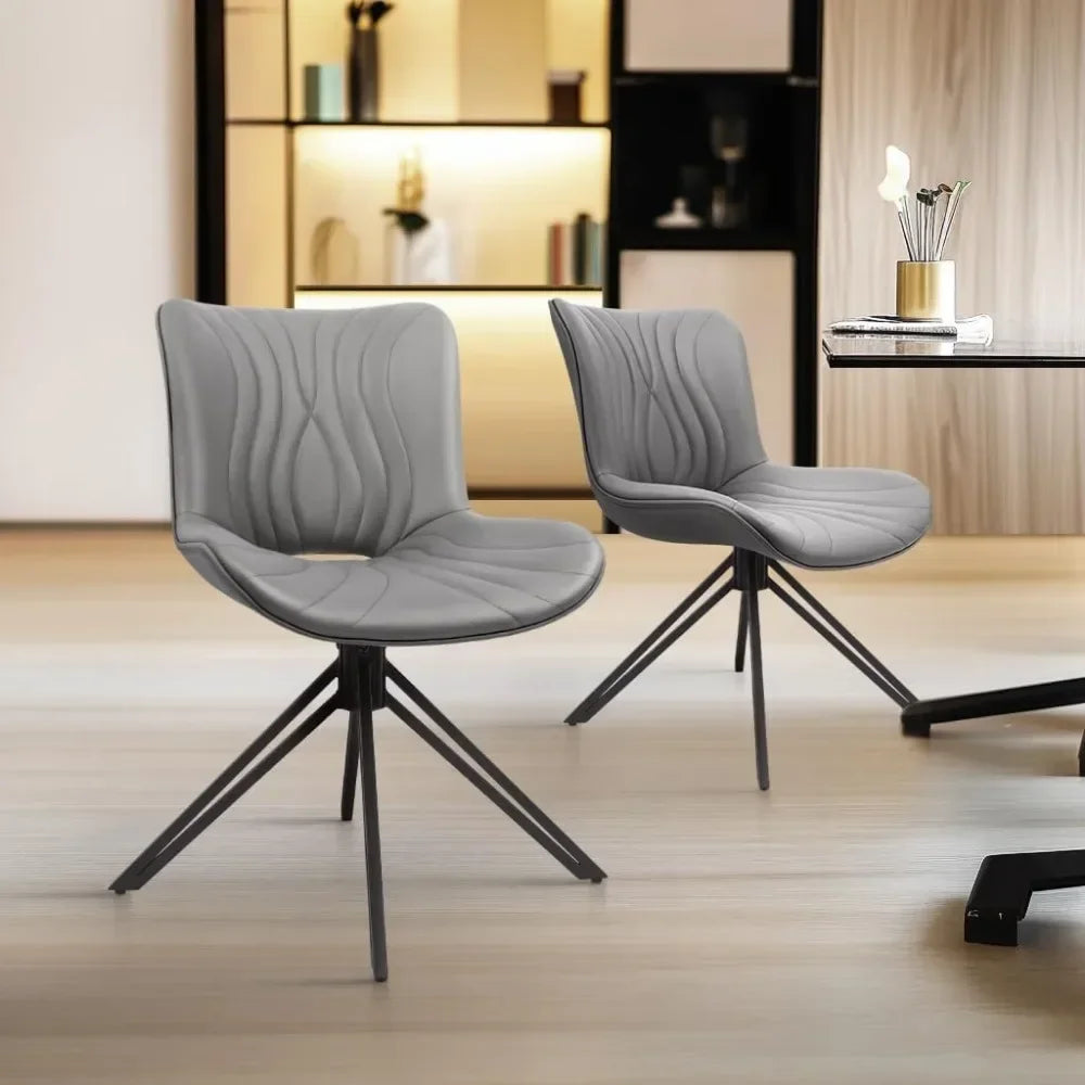 6, 360° Swivel Upholstered Mid-Century Modern