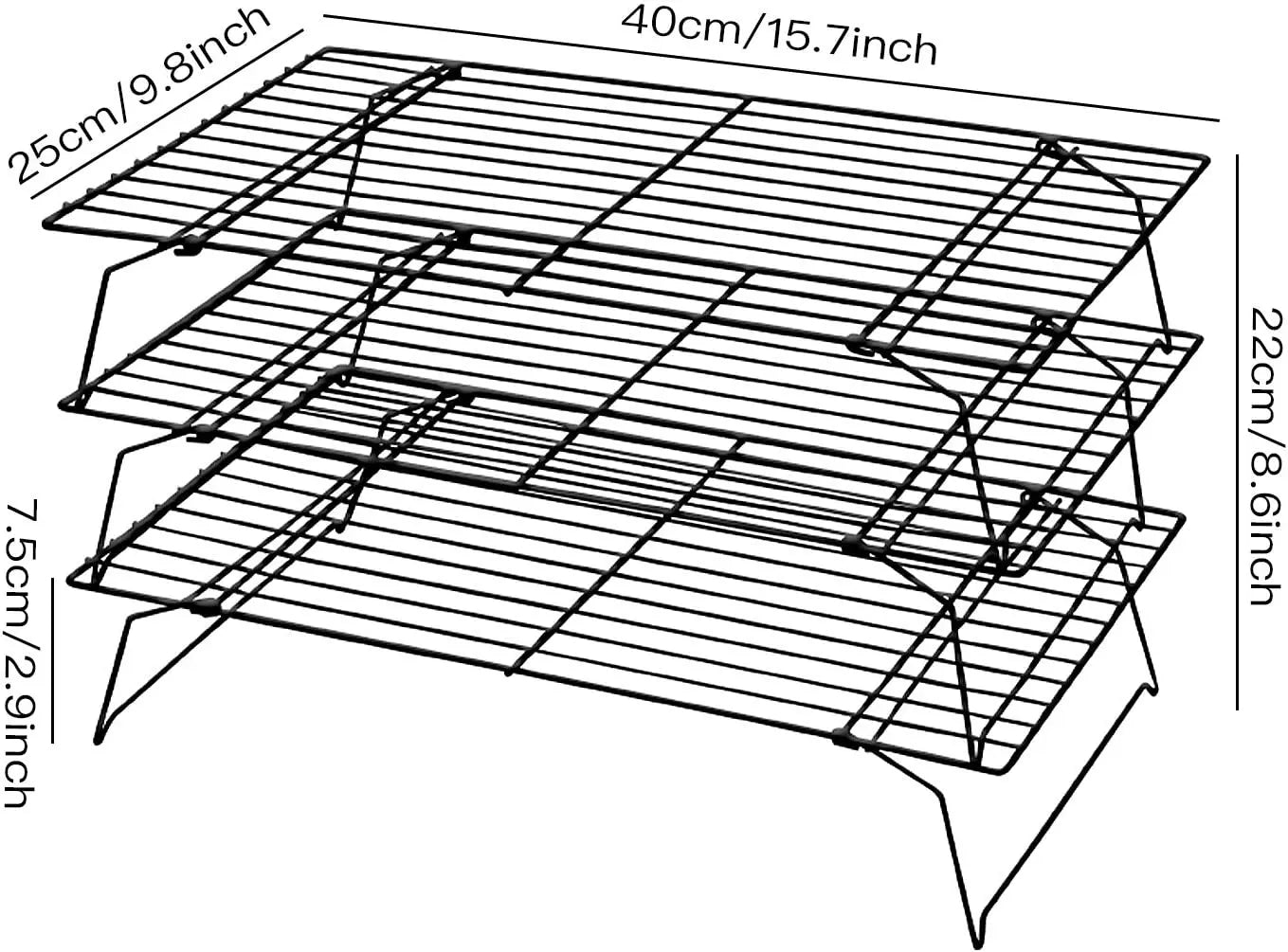 Stainless 3 Layer Foldable Wire Grid Baking
