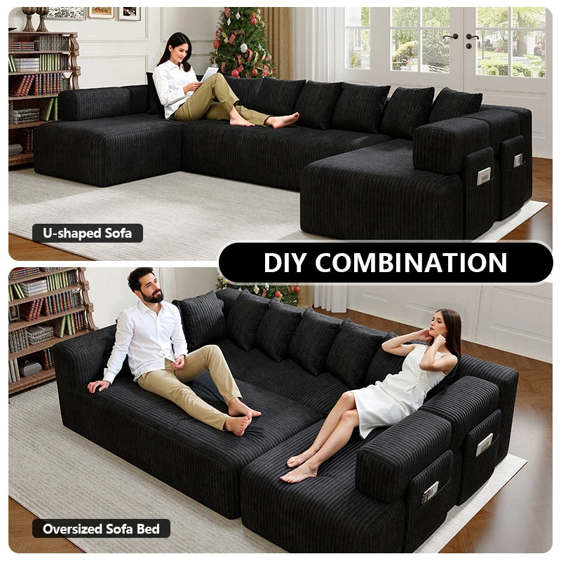 143" x72" -Large U-Shaped Modular