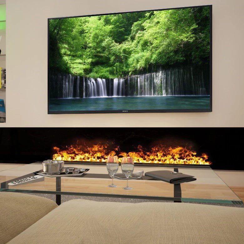 water vapor fireplace, 3D flame effect