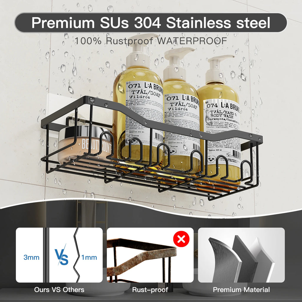 6pcs Stainless Steel Bathroom/Kitchen Shelves