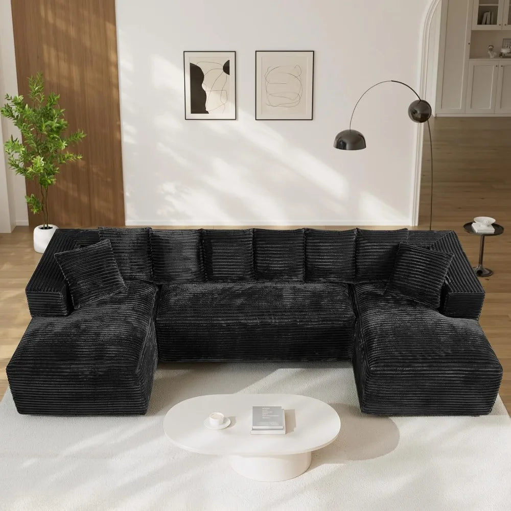 131" Sectional Sofa Cloud