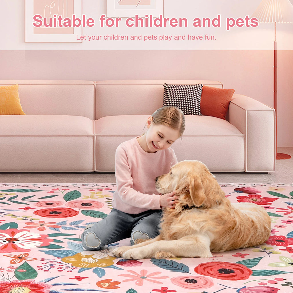 8' X 10' Area Rug Boho Washable