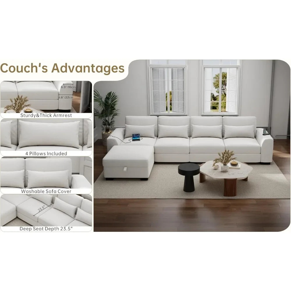 Modular Sectional Convertible L Shaped