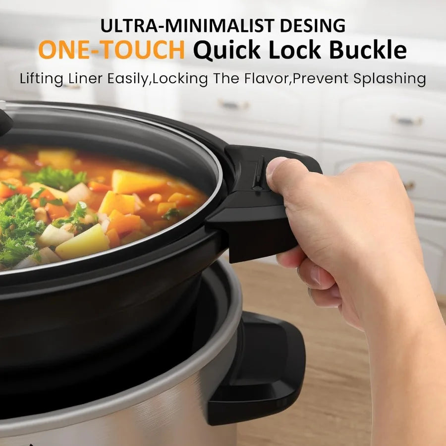 4qt Programmable Slow Cooker with Locking Lid