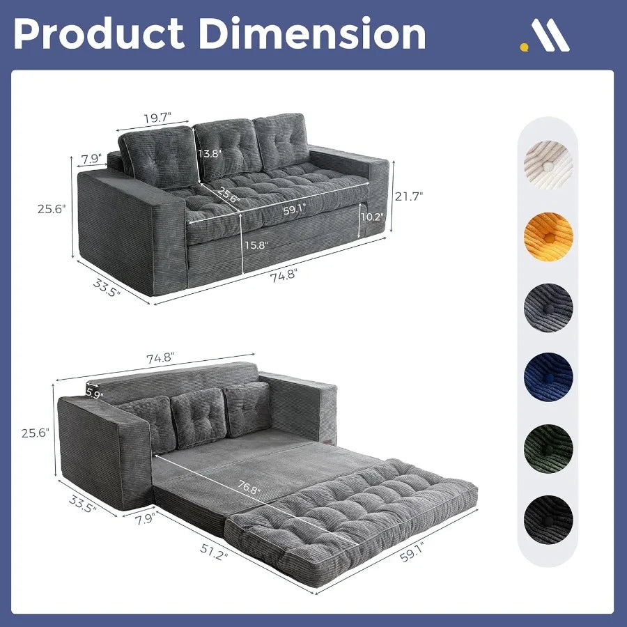 Convertible Sofa Bed Pull Out Sleeper