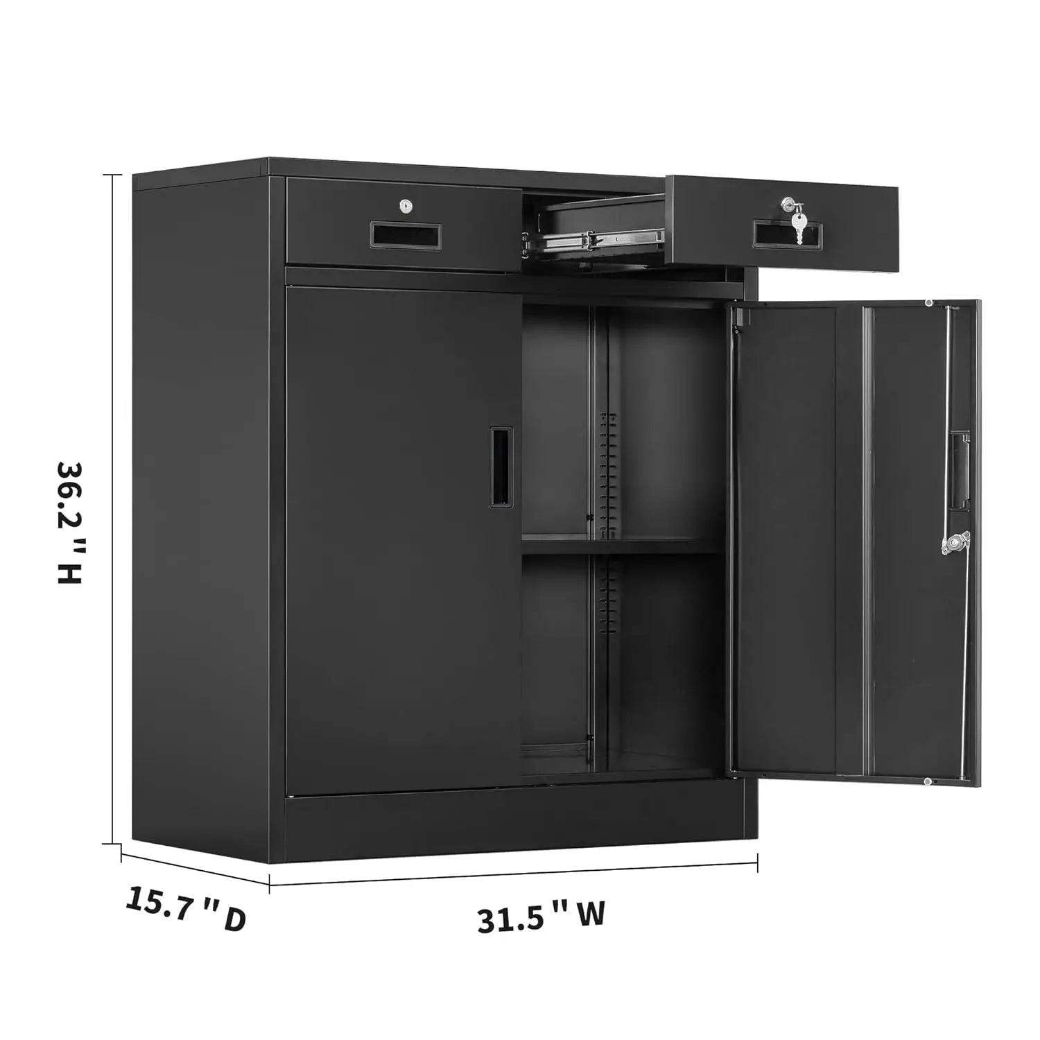 36" High Metal Storage Cabinet/drawers