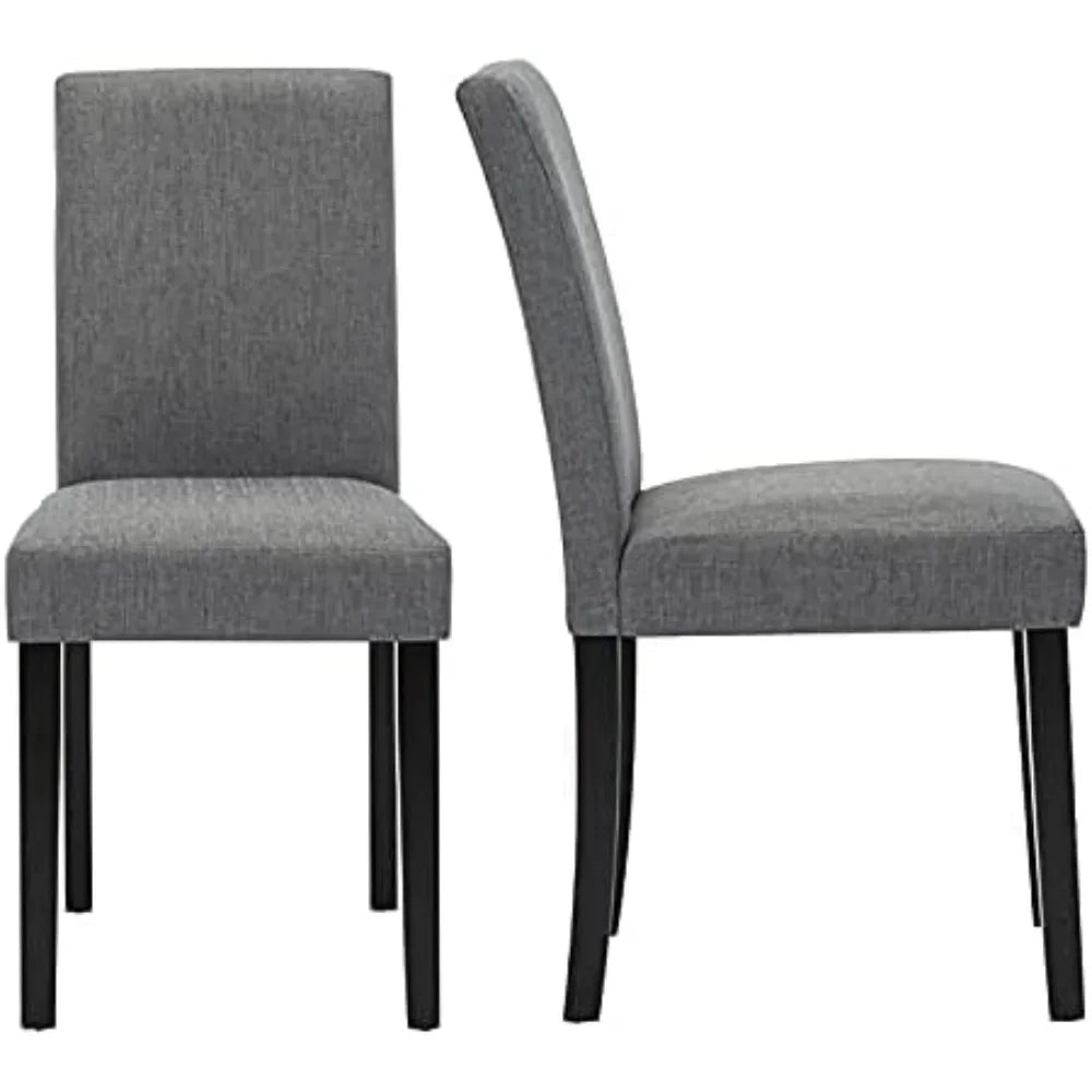 (2) Black Armless Upholstered Chairs
