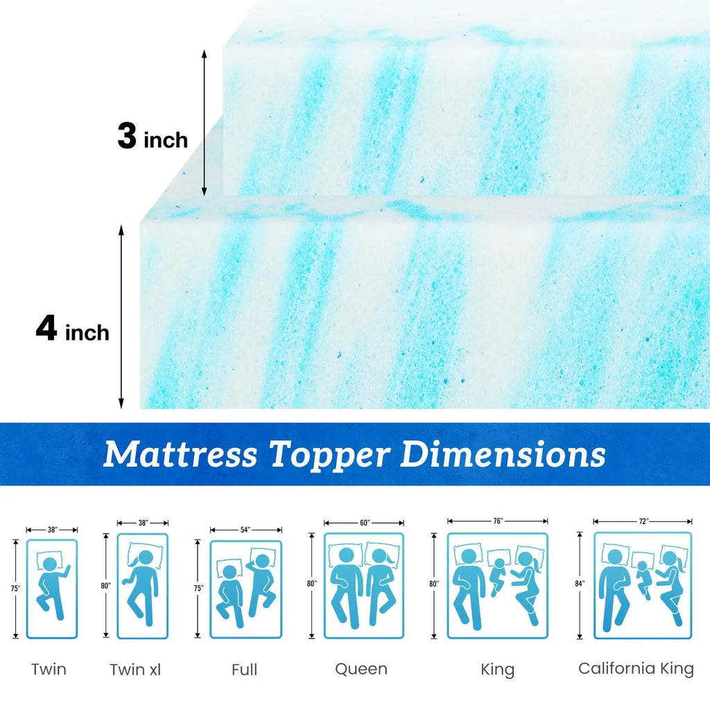 4 -Inch Memory Gel Foam Topper